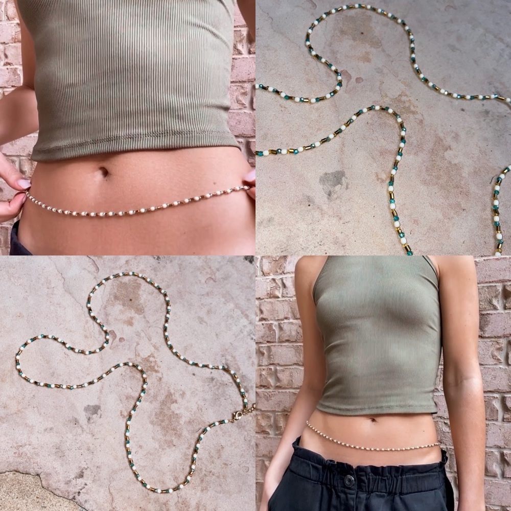 Hand beaded Waist Chain by me